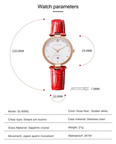 Fashion Women Watches 2021 New Leather Minimalist Watch Ladies Quartz Japan Movement Dress Wrist Watch Clock Montre Femme-4