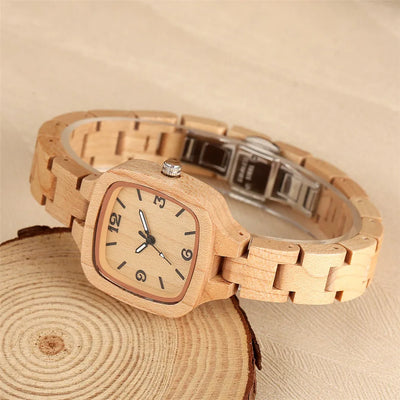 Luxury Maple Wood Ladies Watch - Watches & Accessories