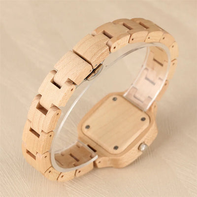 Luxury Maple Wood Ladies Watch - Watches & Accessories
