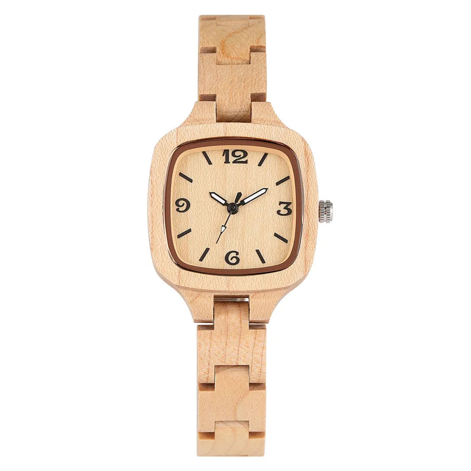 Luxury Maple Wood Ladies Watch - Watches & Accessories