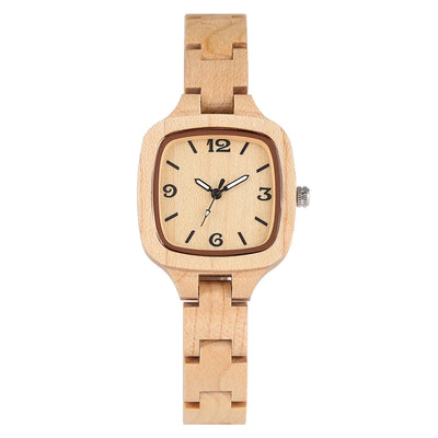 Luxury Maple Wood Ladies Watch - Watches & Accessories