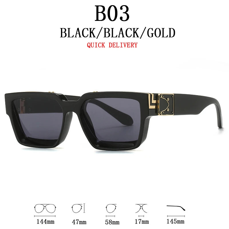 Sunglasses For Men Vintage Square Sun Glasses Fashion Lunette De Soleil - Watches & Accessories