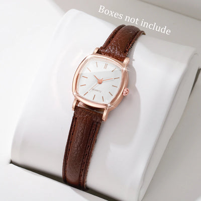 Quartz Watch Ladies Leather Wristwatches