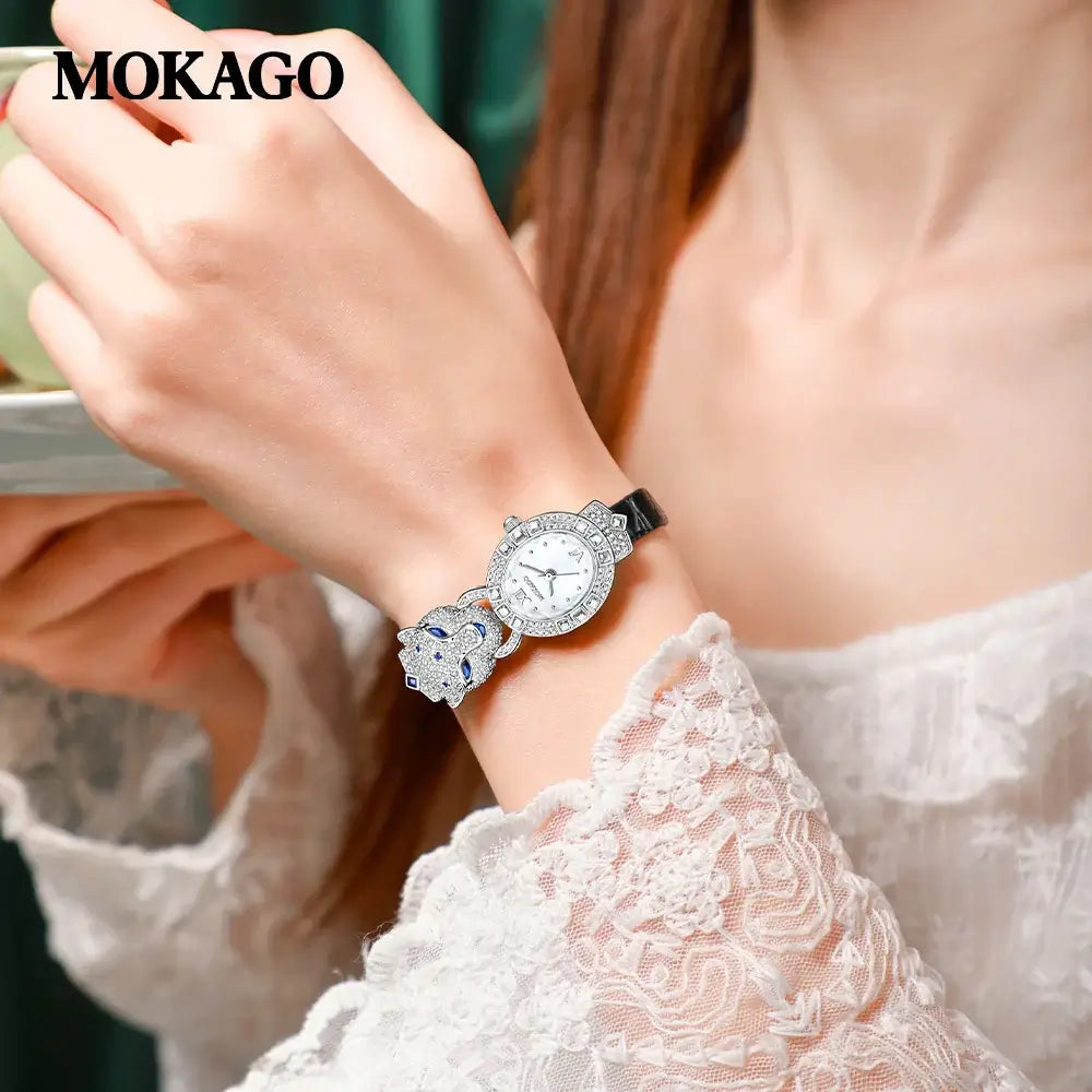 Luxury Ladies Wrist Watch Leather Belt Jewelry Watch - Watches & Accessories