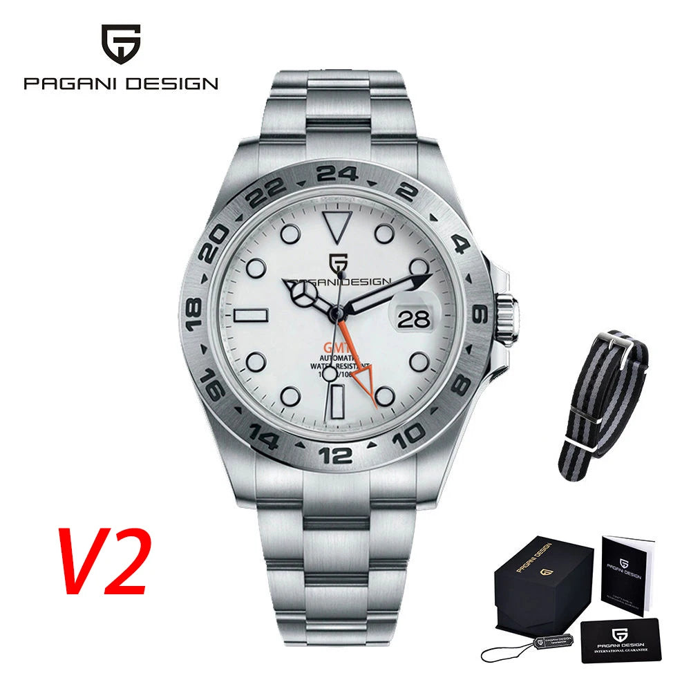 GMT Automatic Men Watch sapphire crystal Waterproof