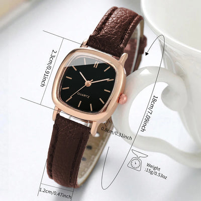 Quartz Watch Ladies Leather Wristwatches
