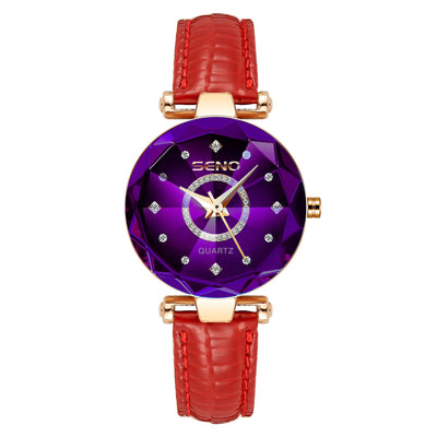 Women Crystal Watch Luxury Rose Gold Bracelet - Watches & Accessories