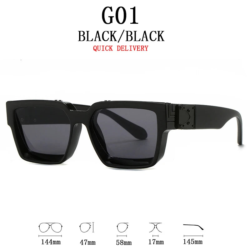 Sunglasses For Men Vintage Square Sun Glasses Fashion Lunette De Soleil - Watches & Accessories