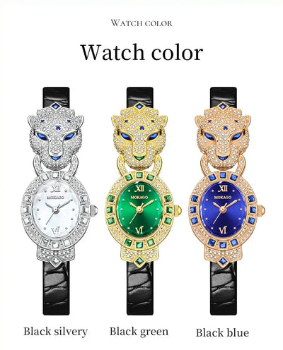 Luxury Ladies Wrist Watch Leather Belt Jewelry Watch - Watches & Accessories