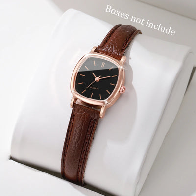 Quartz Watch Ladies Leather Wristwatches