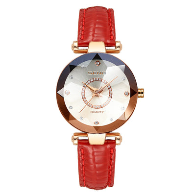 Women Crystal Watch Luxury Rose Gold Bracelet - Watches & Accessories