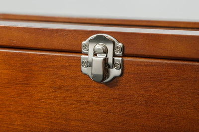5 Slots Wood Watch Organizer With Glass Luxury - Watches & Accessories