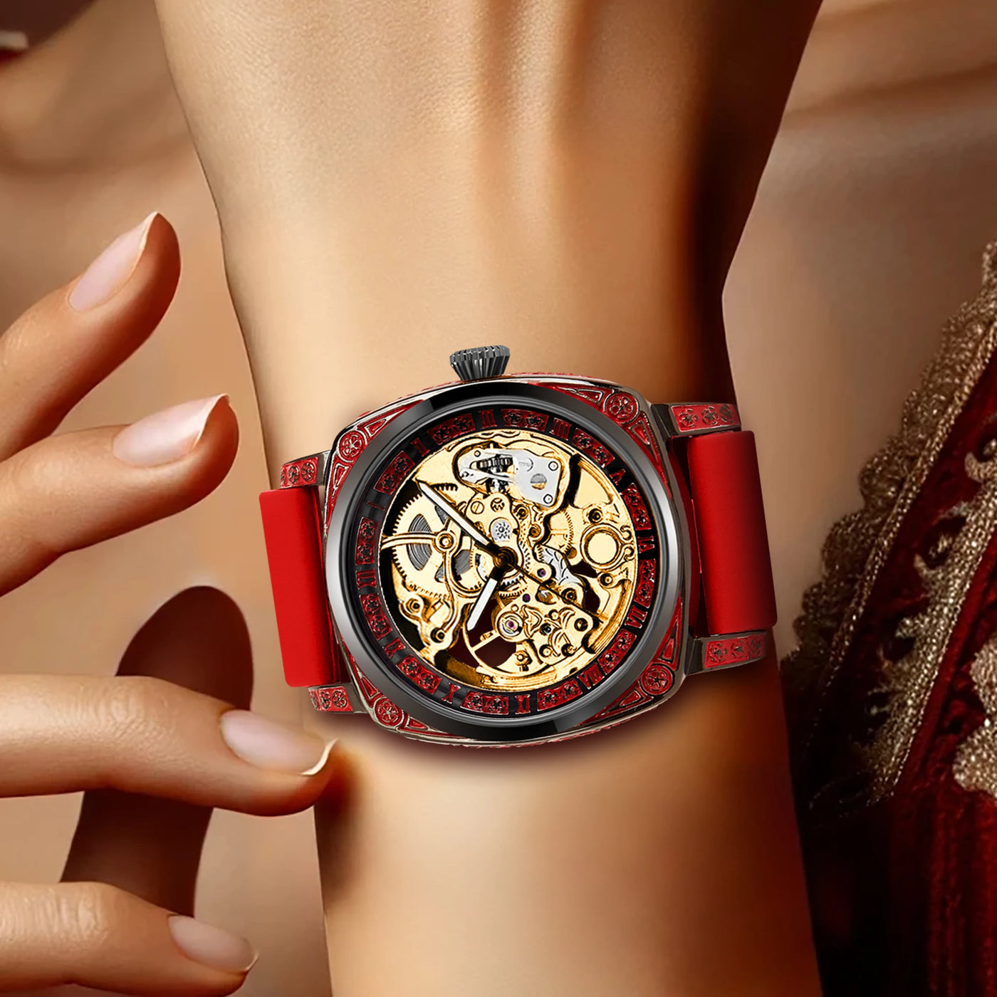 New ladies' watch flowers automatic mechanical - Watches & Accessories