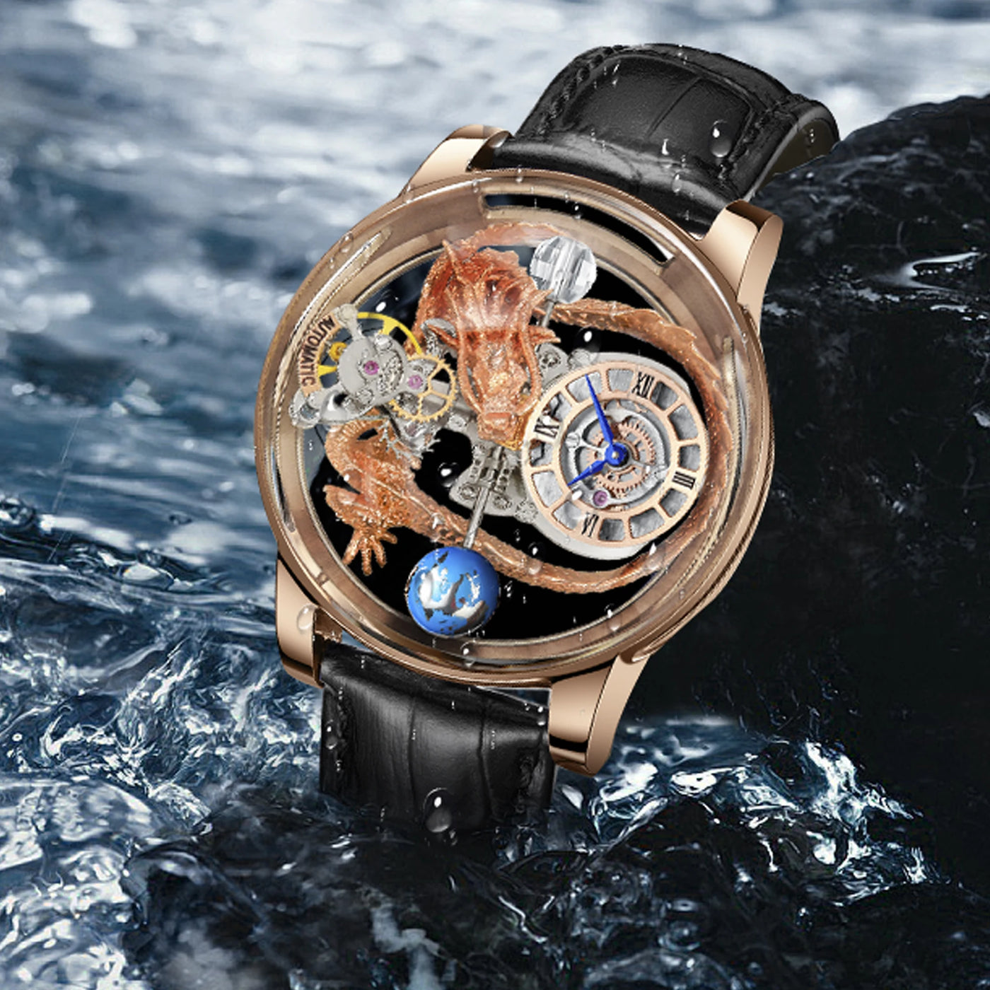 Mens Watches Diamond Tourbillion Luxury Astronomia - Watches & Accessories
