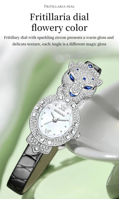 Luxury Ladies Wrist Watch Leather Belt Jewelry Watch - Watches & Accessories