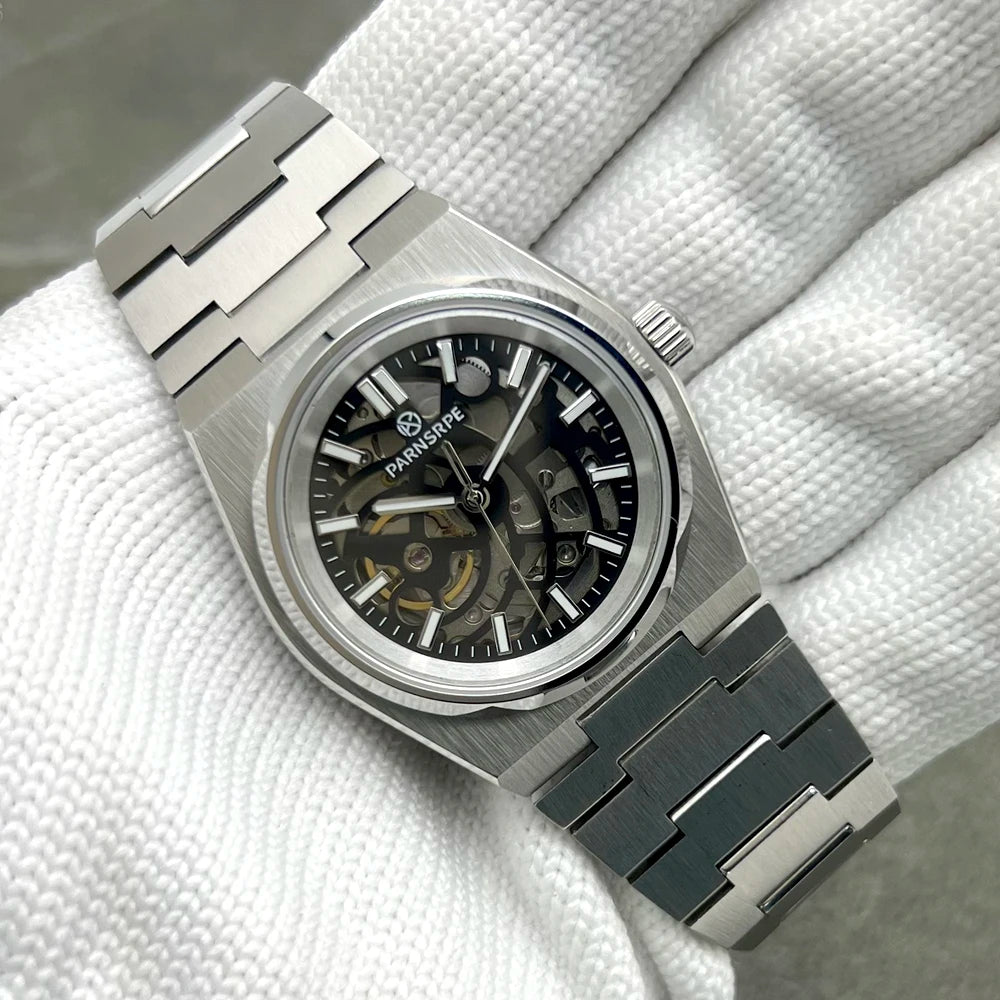 Automatic Watch Men Case Sapphire Transparent Wristwatch - Watches & Accessories