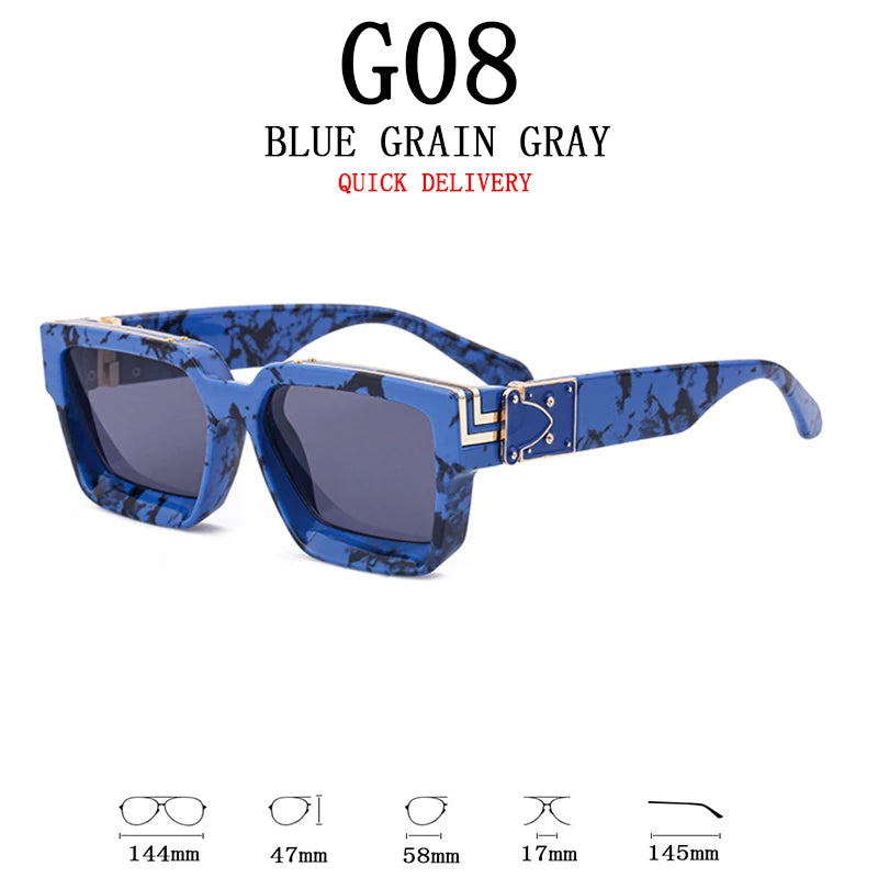 Sunglasses For Men Vintage Square Sun Glasses Fashion Lunette De Soleil - Watches & Accessories