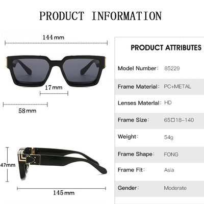 Sunglasses For Men Vintage Square Sun Glasses Fashion Lunette De Soleil - Watches & Accessories