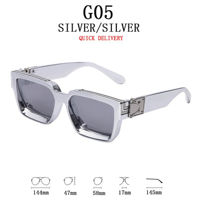 Sunglasses For Men Vintage Square Sun Glasses Fashion Lunette De Soleil - Watches & Accessories