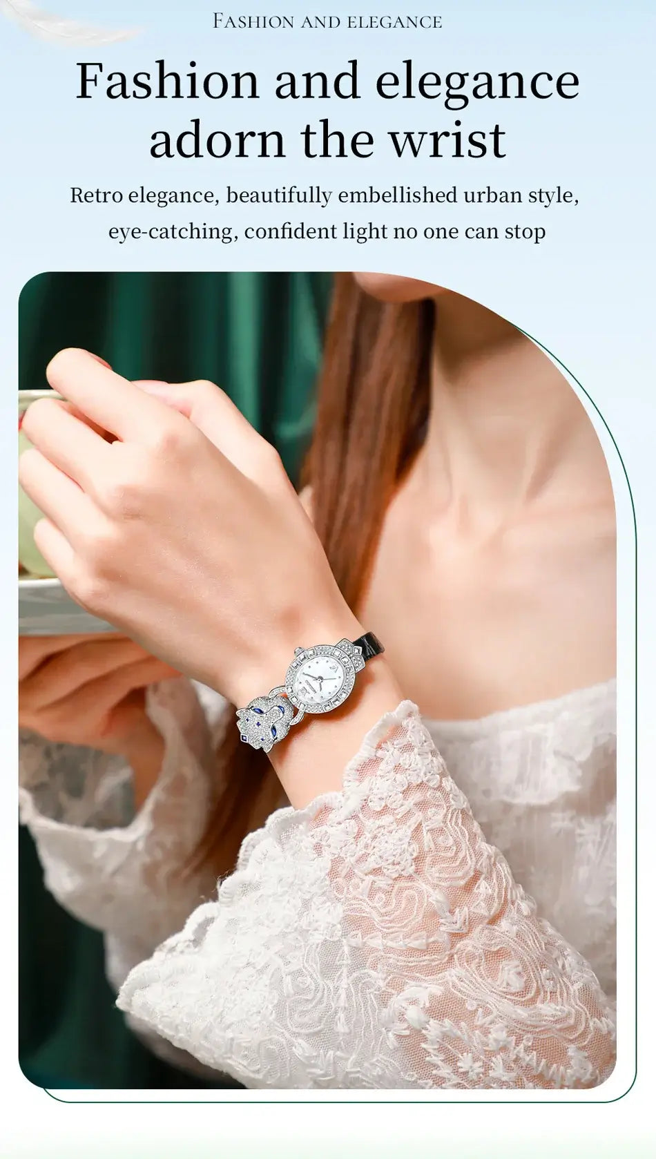 Luxury Ladies Wrist Watch Leather Belt Jewelry Watch - Watches & Accessories