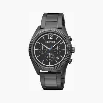 Esprit Men's Black Stainless Steel Watch, Black Dial | ES1G010M0055-0